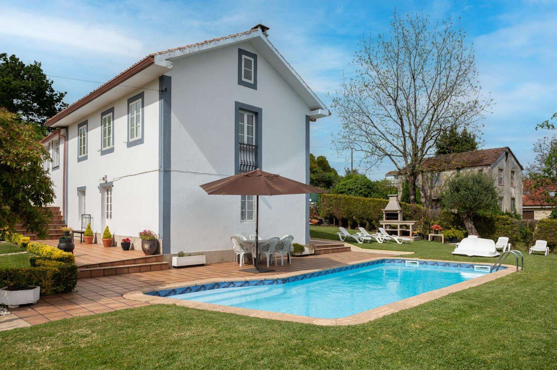 Casa Tarrio Con Piscina - Santiago De Compostela Villa Boqueixon Luaran gambar